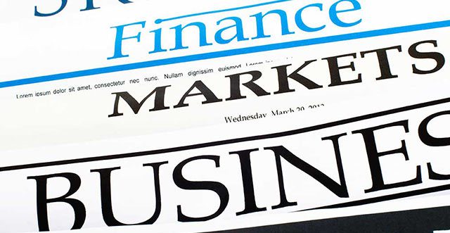 Finance market newspaper