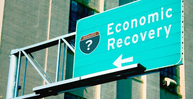 Economic recovery direction sign