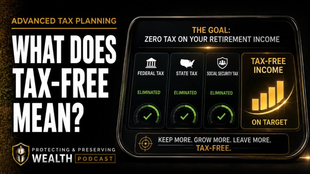 What Does Tax-Free Mean? Showing a dashboard with no tax on Federal, State or Social Security Income