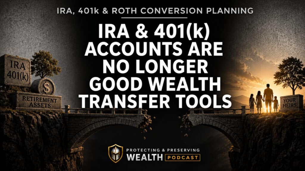 IRA & 401(k) no longer good wealth transfer tool showing broken bridge