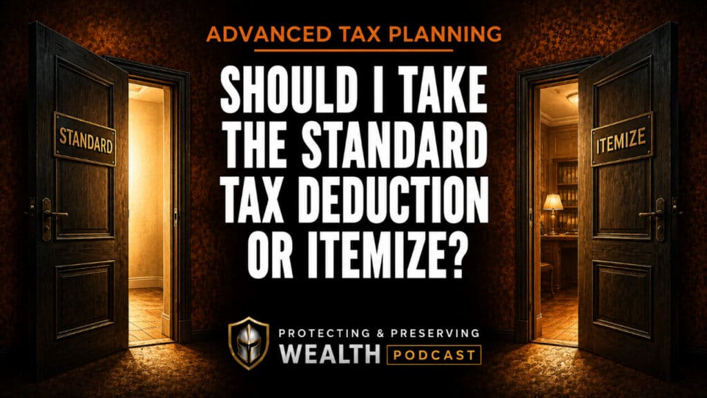 Standard or Itemized two doors representing tax options