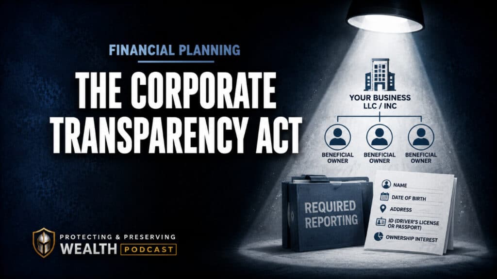podcast thumbnail about new Corporate Transparency Act Law
