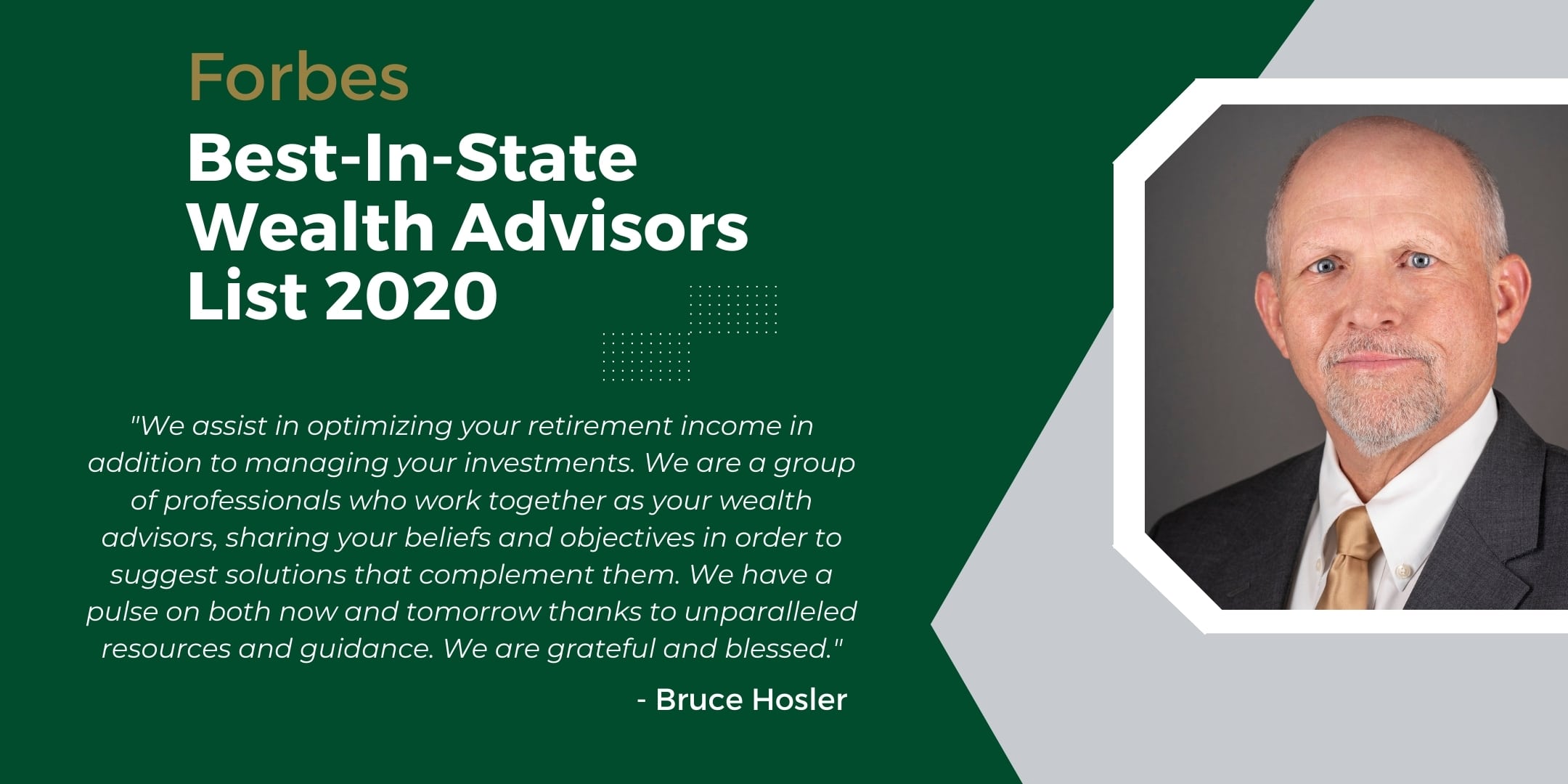 2020 Forbes Best-In-State Award - Bruce Hosler