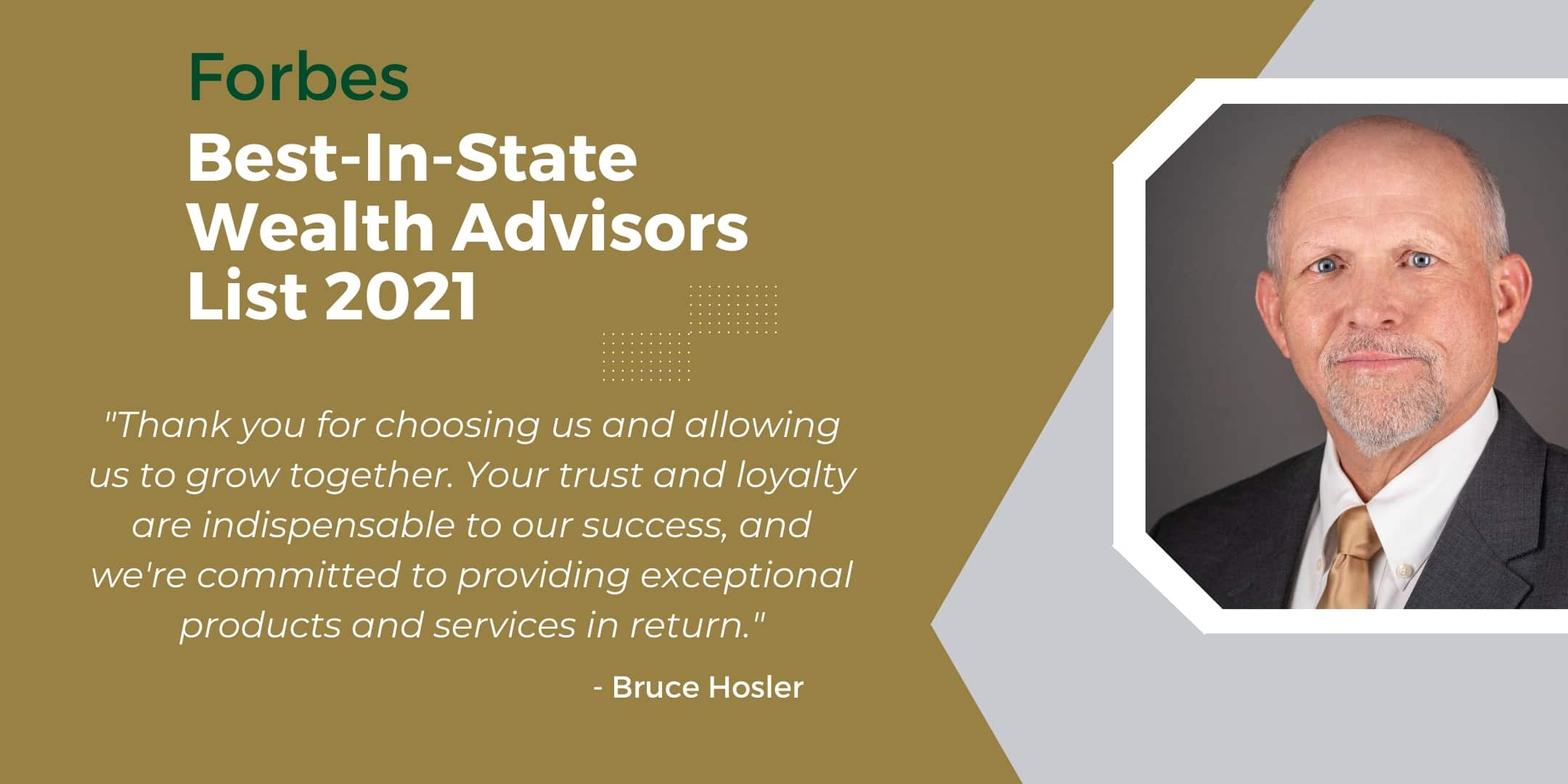 2021 Forbes Best-In-State Award - Bruce Hosler