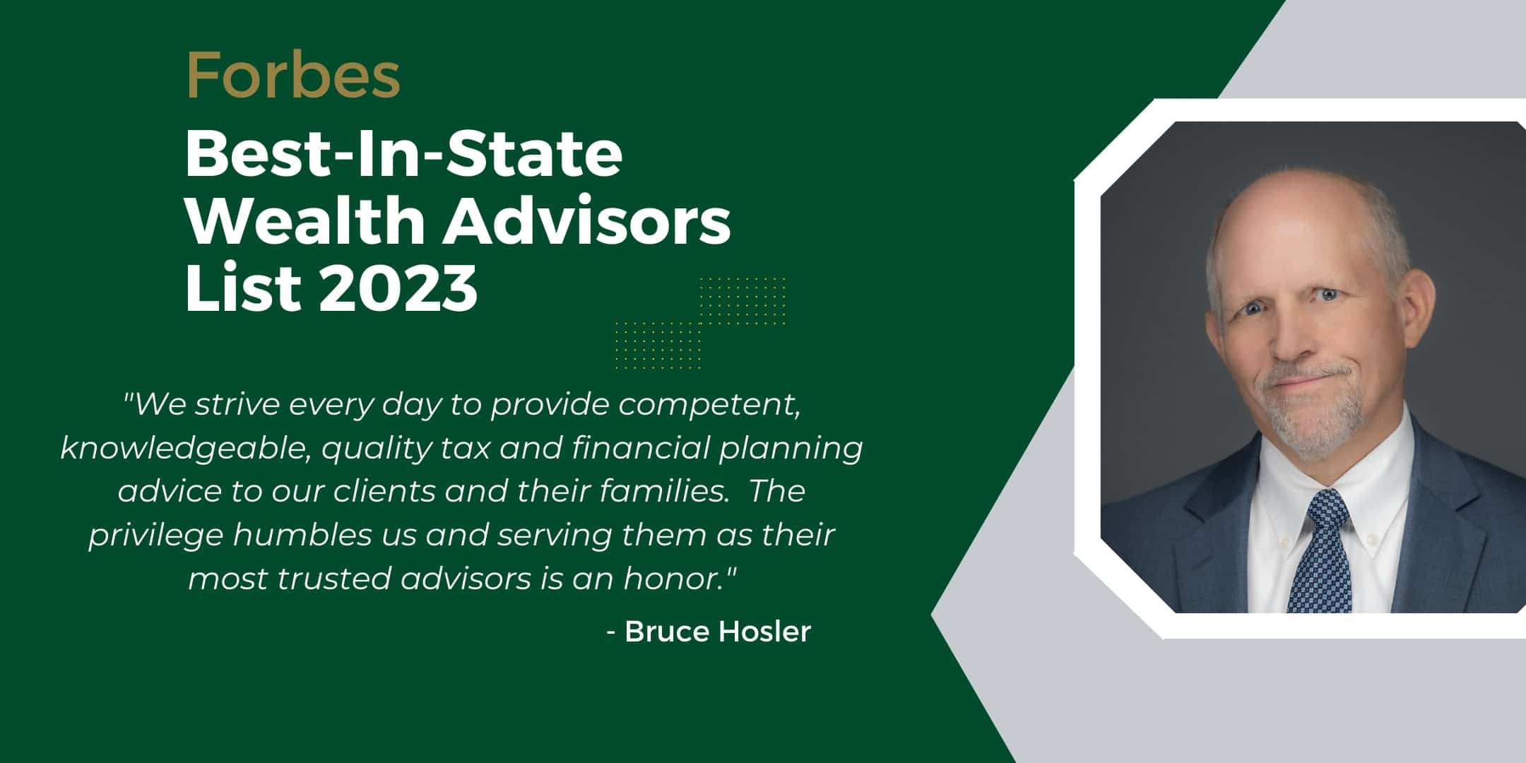 2023 Forbes Best-In-State Award - Bruce Hosler
