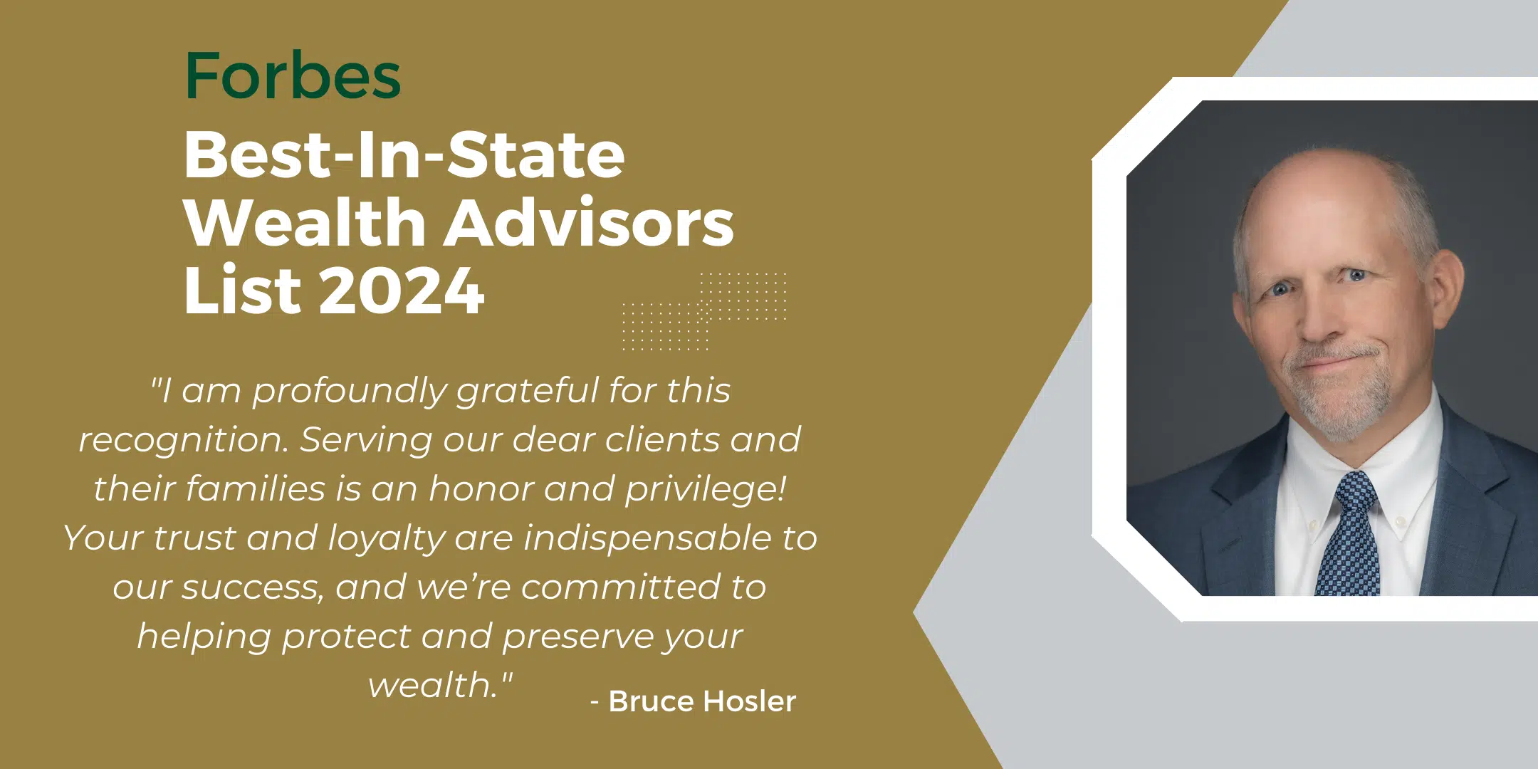 Forbes BestInState Wealth Advisor, AZ 2024 Bruce Hosler
