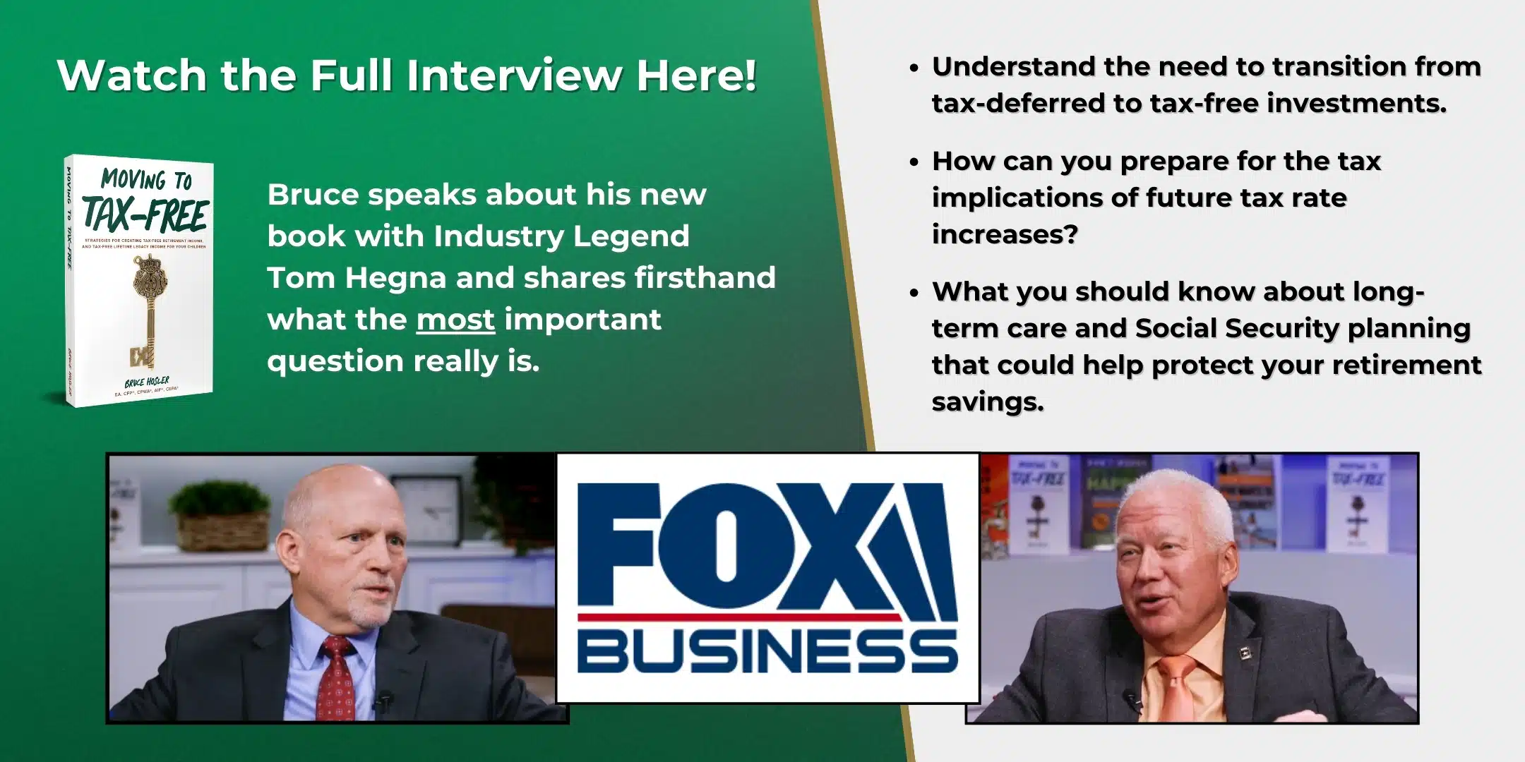 Bruce Hosler'sFox Business interview with Tom Hegna