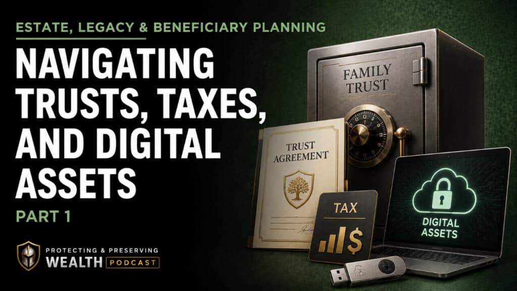Trusts, taxes, digital assets podcast cover