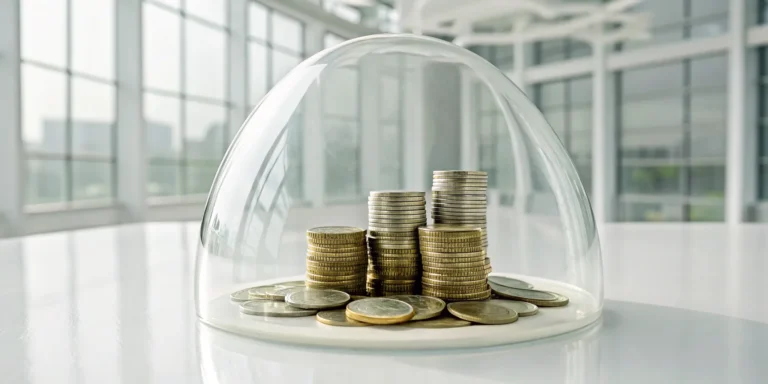 A Glass Dome Protects Growing Stacks Of Coins In A Tax-Free Roth Ira.